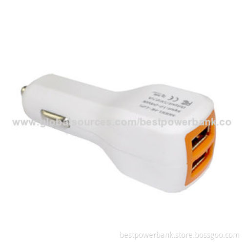 Special high quality rubber oil coating dual USB port car charger for smartphones/tablet